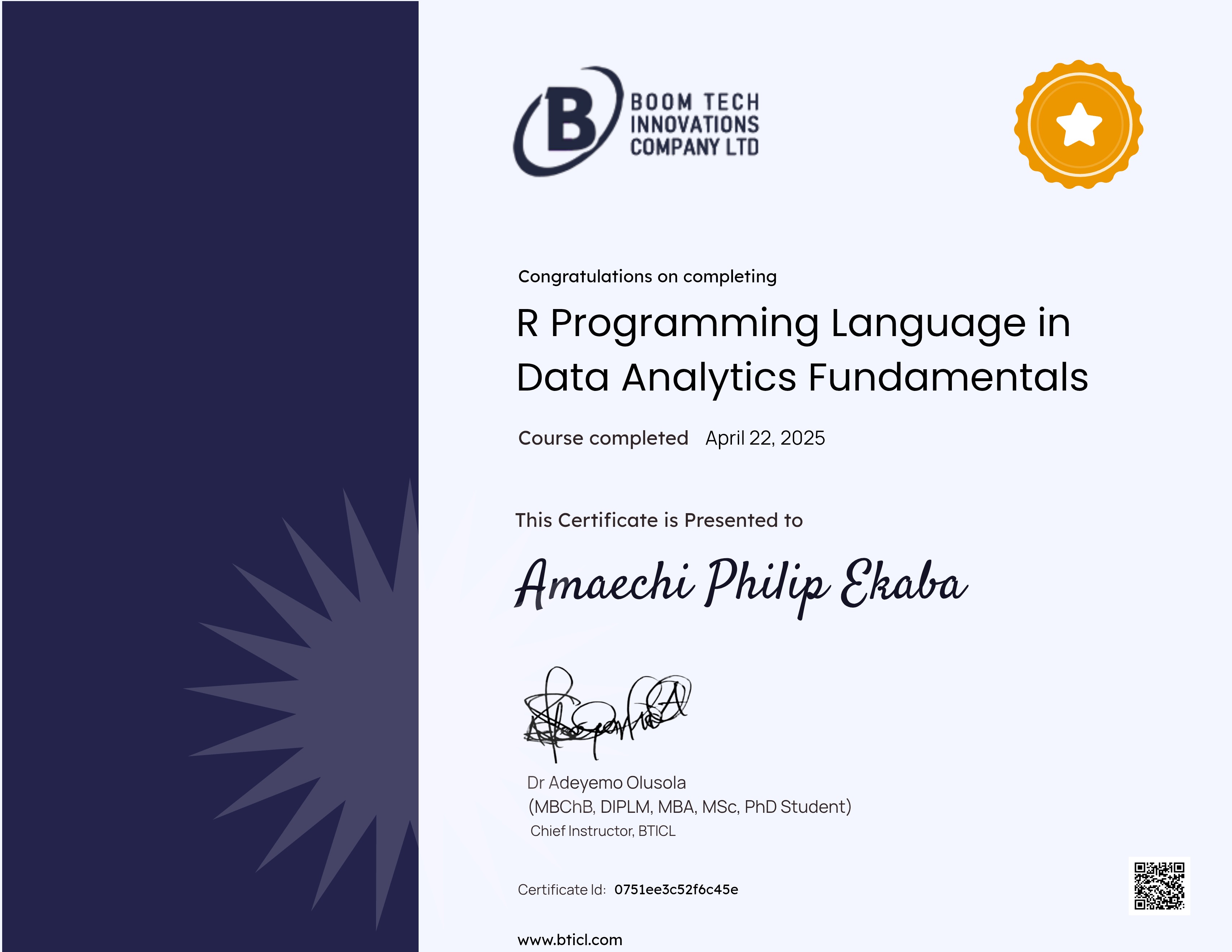 Foundational Course in Data Analytics with R Programming Language
